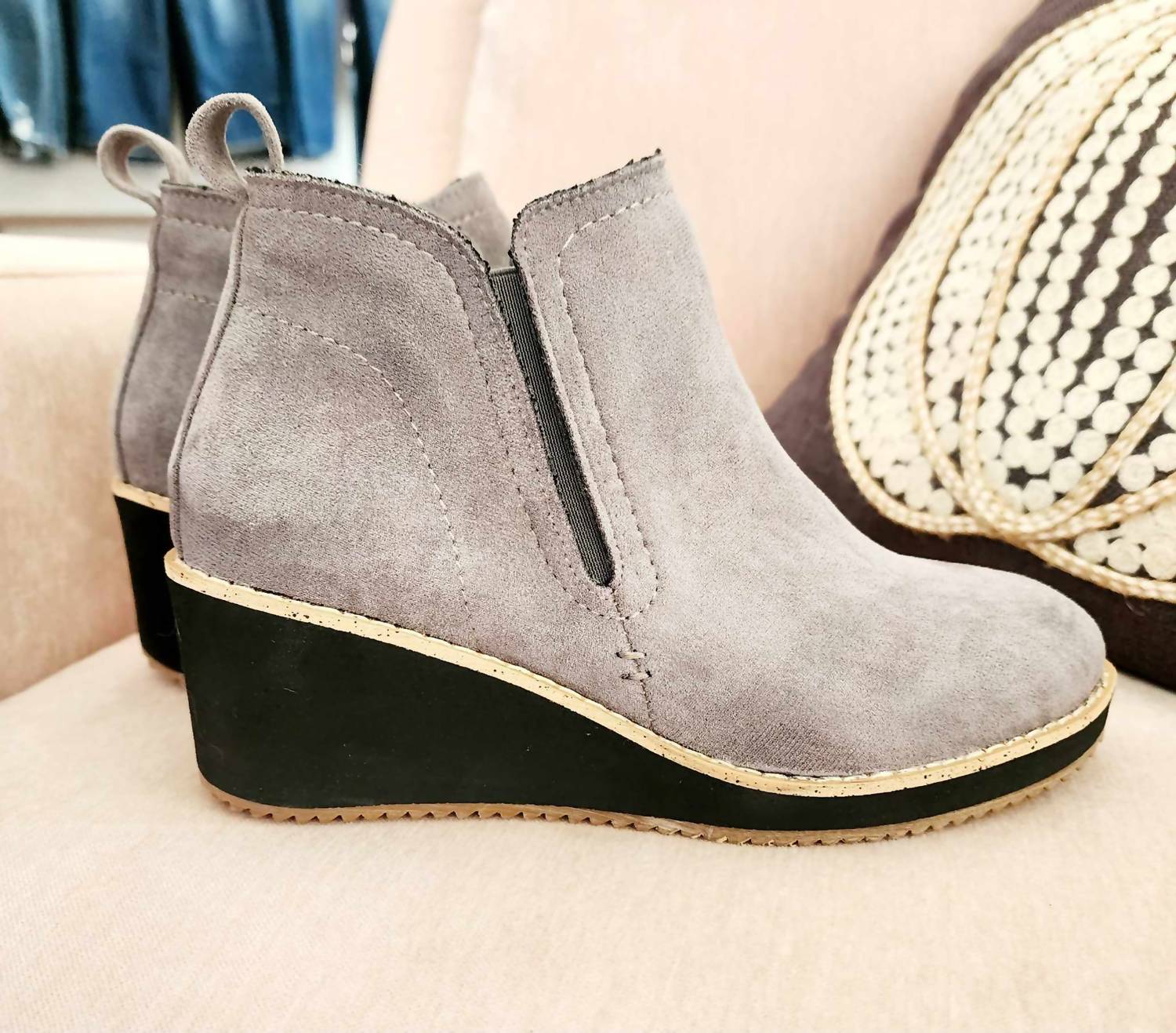 Corkys Footwear Women's Tomb Wedge in grey - women's shoe