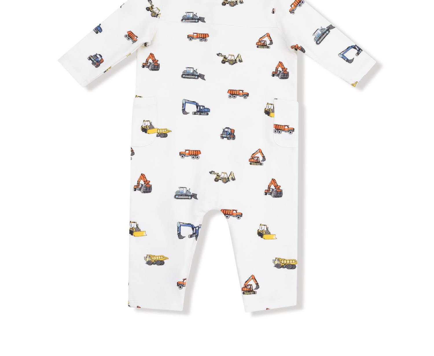 Angel Dear - Boy's Construction Vehicles French Terry Uni Romper