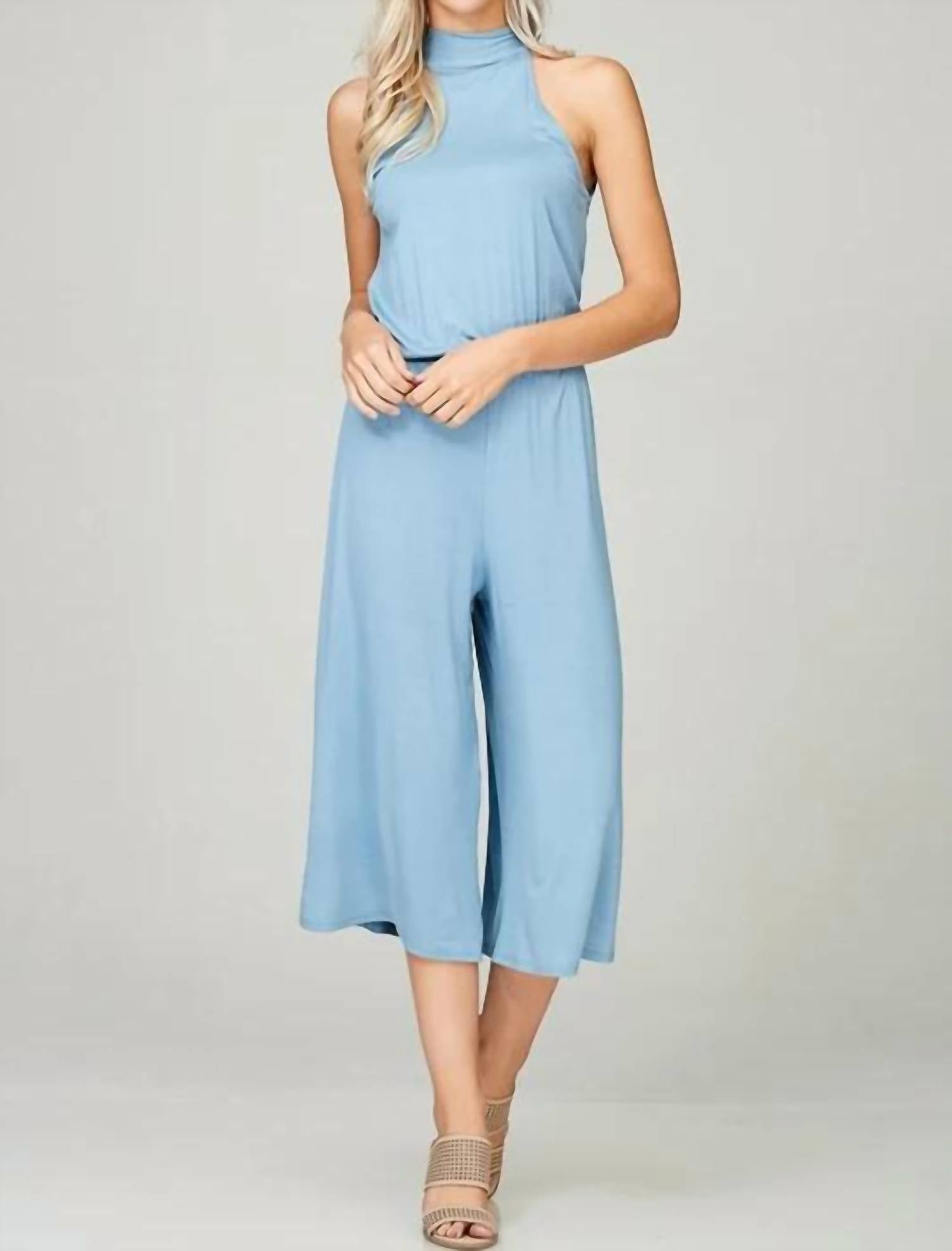 Emerald Collection - Halter Style Midi Jumpsuit