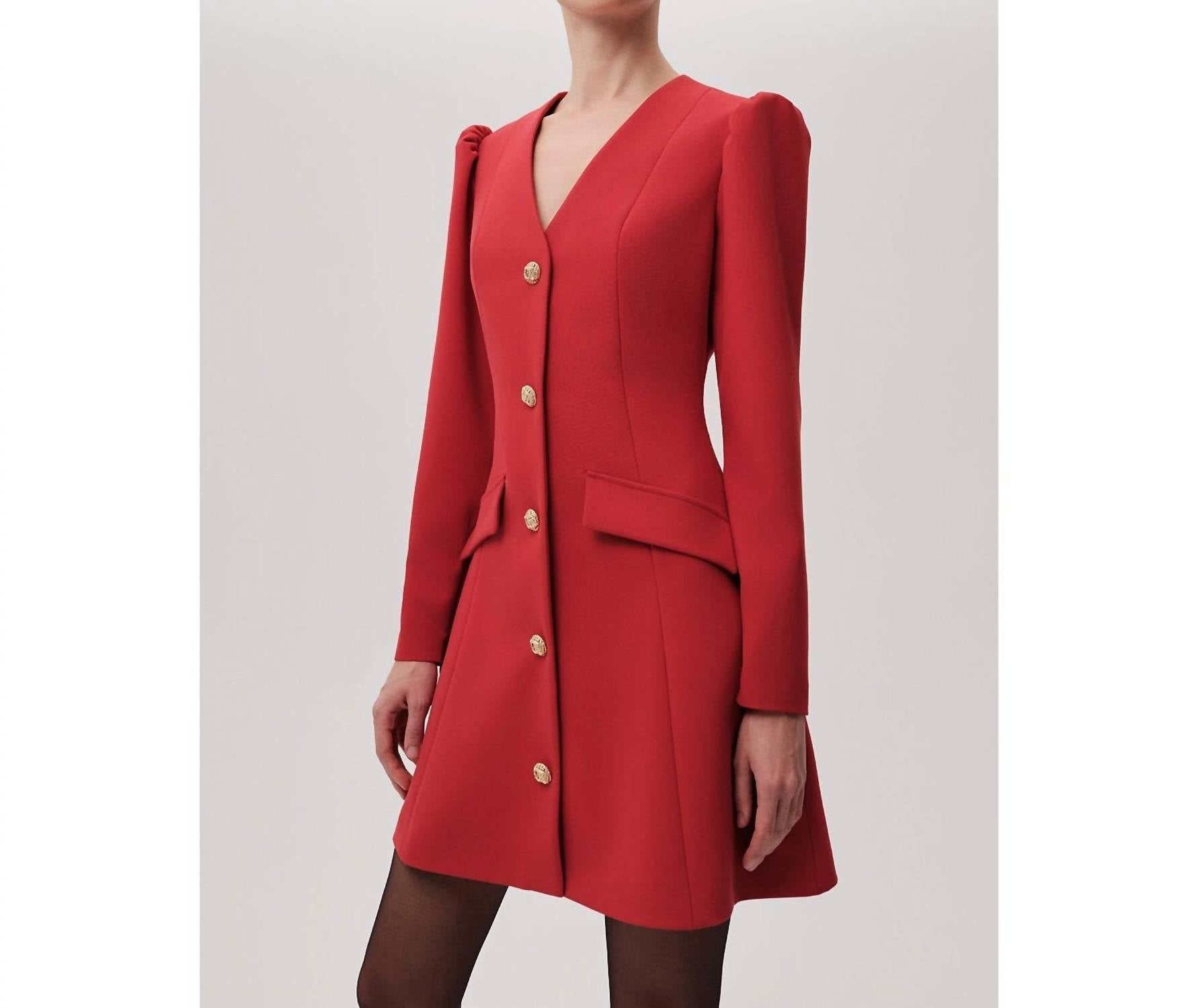 Exquise - Trend V-neck Mini Dress
