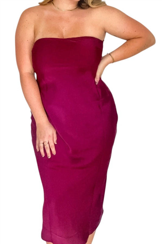 Le Lis - Strapless Cowl Back Midi Dress