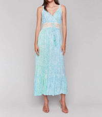 Charlie B - Foil Ombre Tiered Maxi Dress
