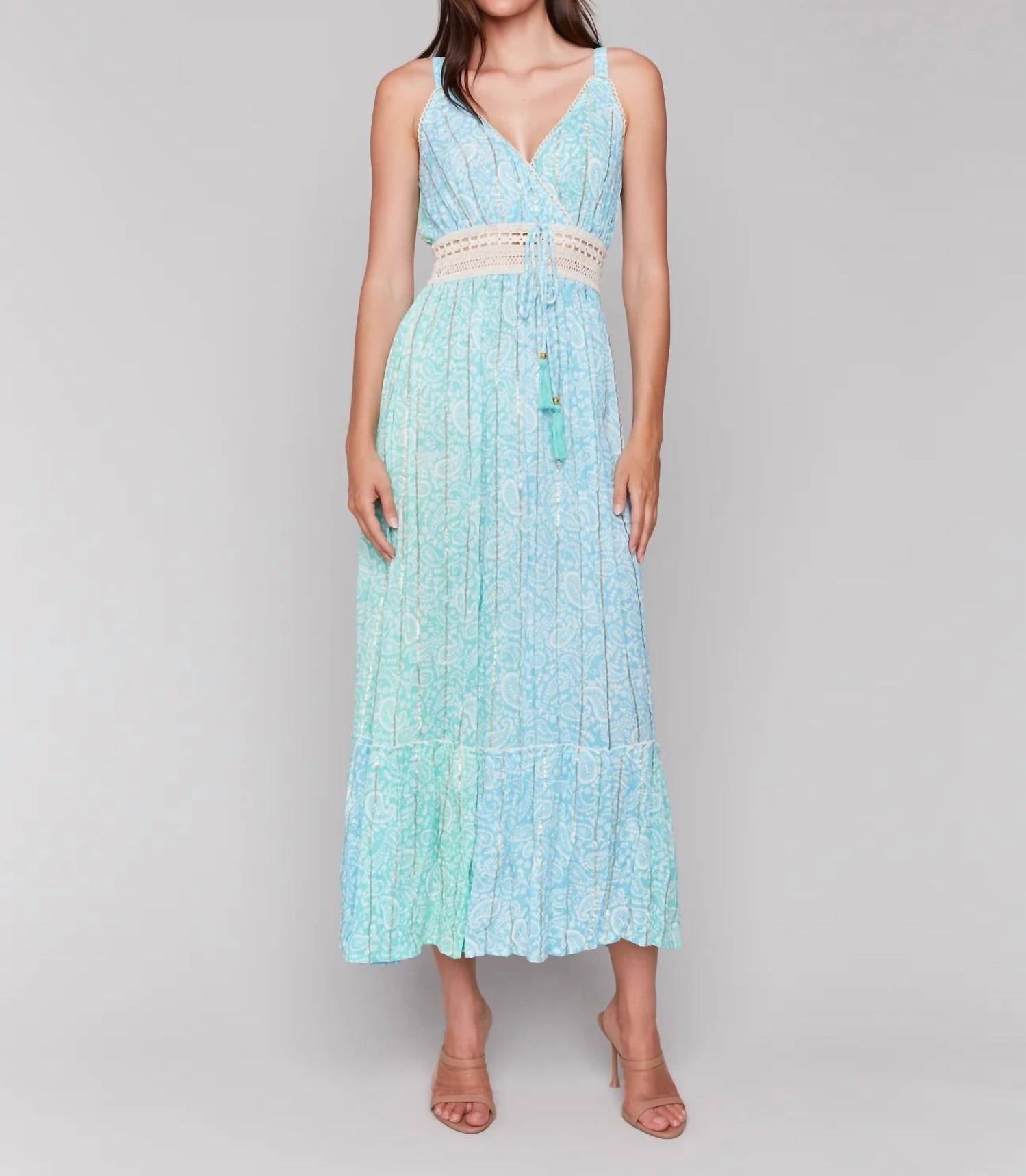 Charlie B - Foil Ombre Tiered Maxi Dress