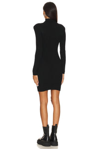 ASTR Gwen Sweater Dress in black 1 - women's dress - alternate view