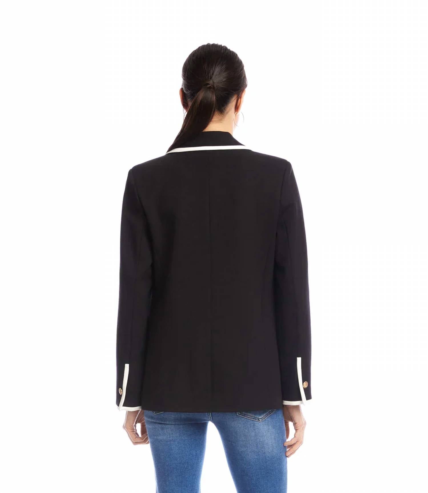 Karen Kane - Cristiana Contrast Ponte Knit Blazer