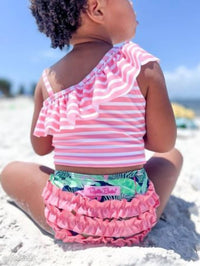 Rufflebutts - One Shoulder Ruffle Tankini