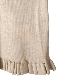 Brandon Maxwell - Phoebe Knit Tank With Ruffle Hem Oatmeal