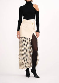 Nonchalant Label Kallan Maxi Skirt in creme - women's skirt