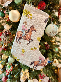 Ida Mae Home Cowboy Christmas Quilted Stocking in white - item - detail view