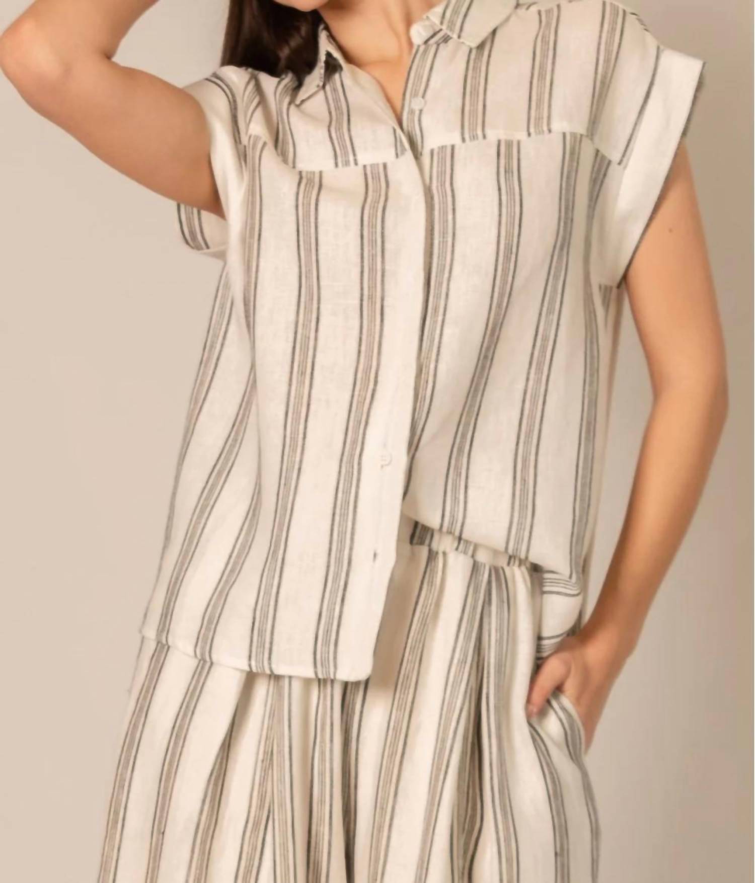 Before You Collection - STRIPED LINEN SHIRT