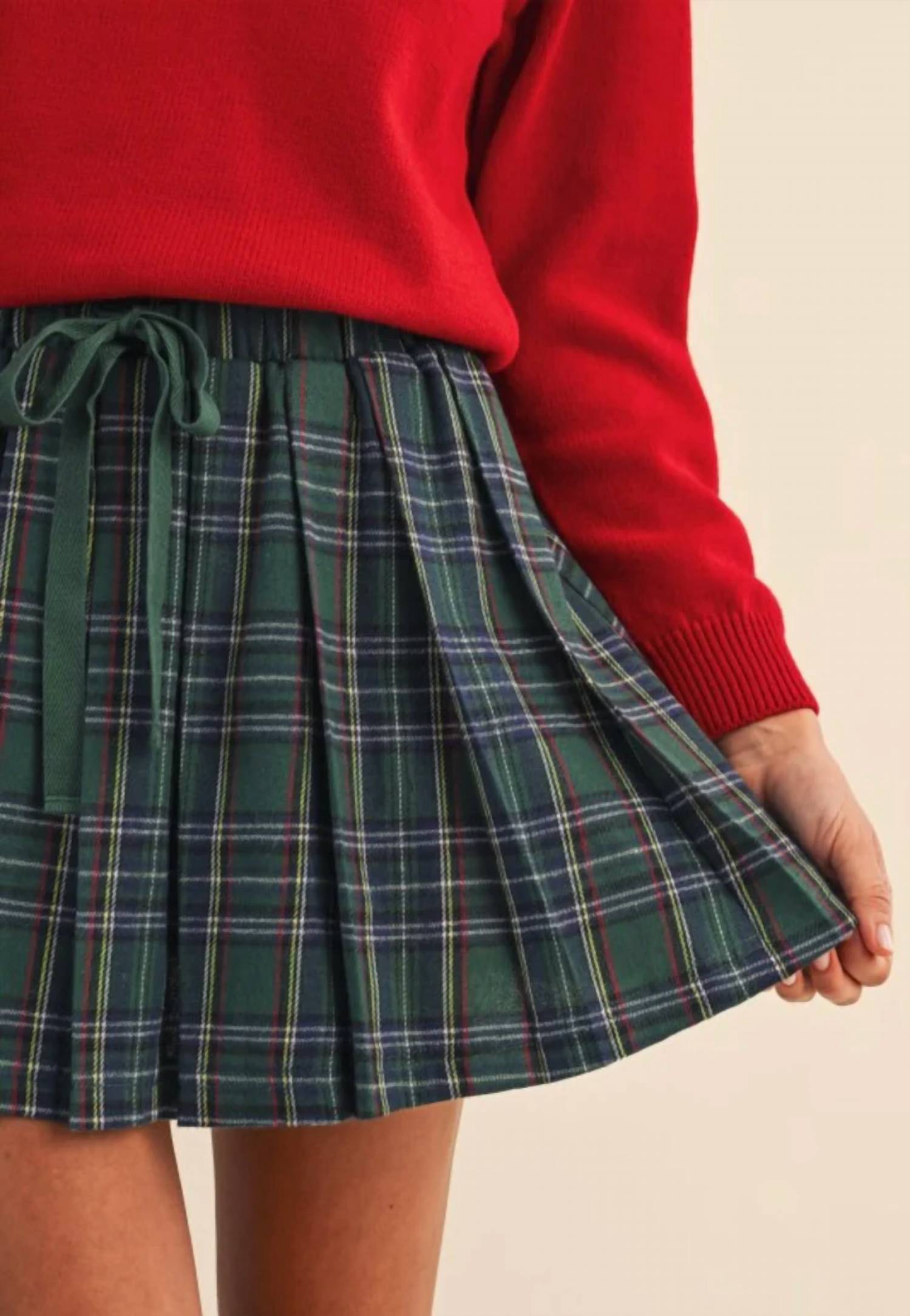 Anniewear - Christmas Plaid Skort