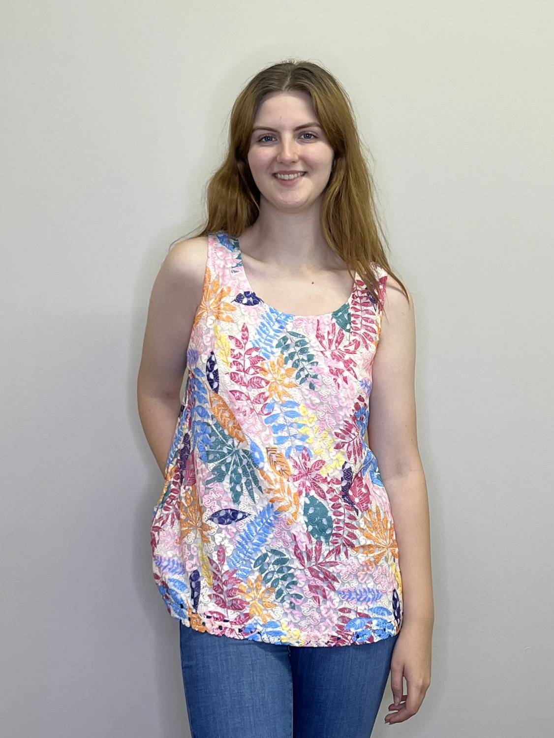 Papillon - Printed Lace Tank