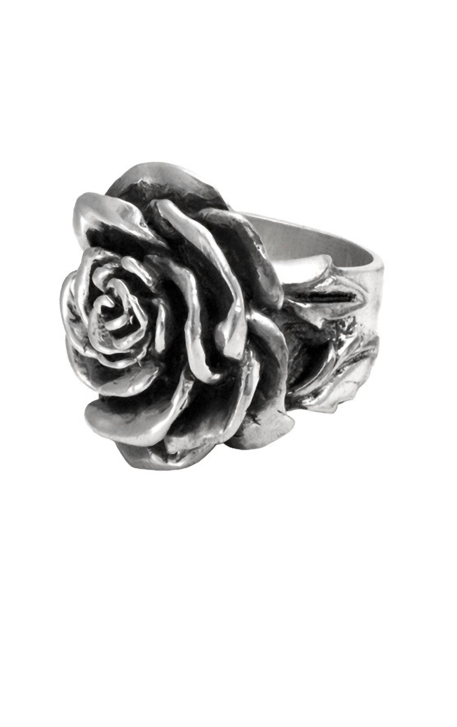 King Baby Studio Women's Rose Ring in silver - women's jewelry