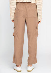 Dex Breeze Tencel Cargo Joggers in safari wash - women's pants - detail view