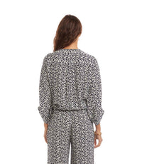 Karen Kane - Blouson Sleeve Tie-Front Top