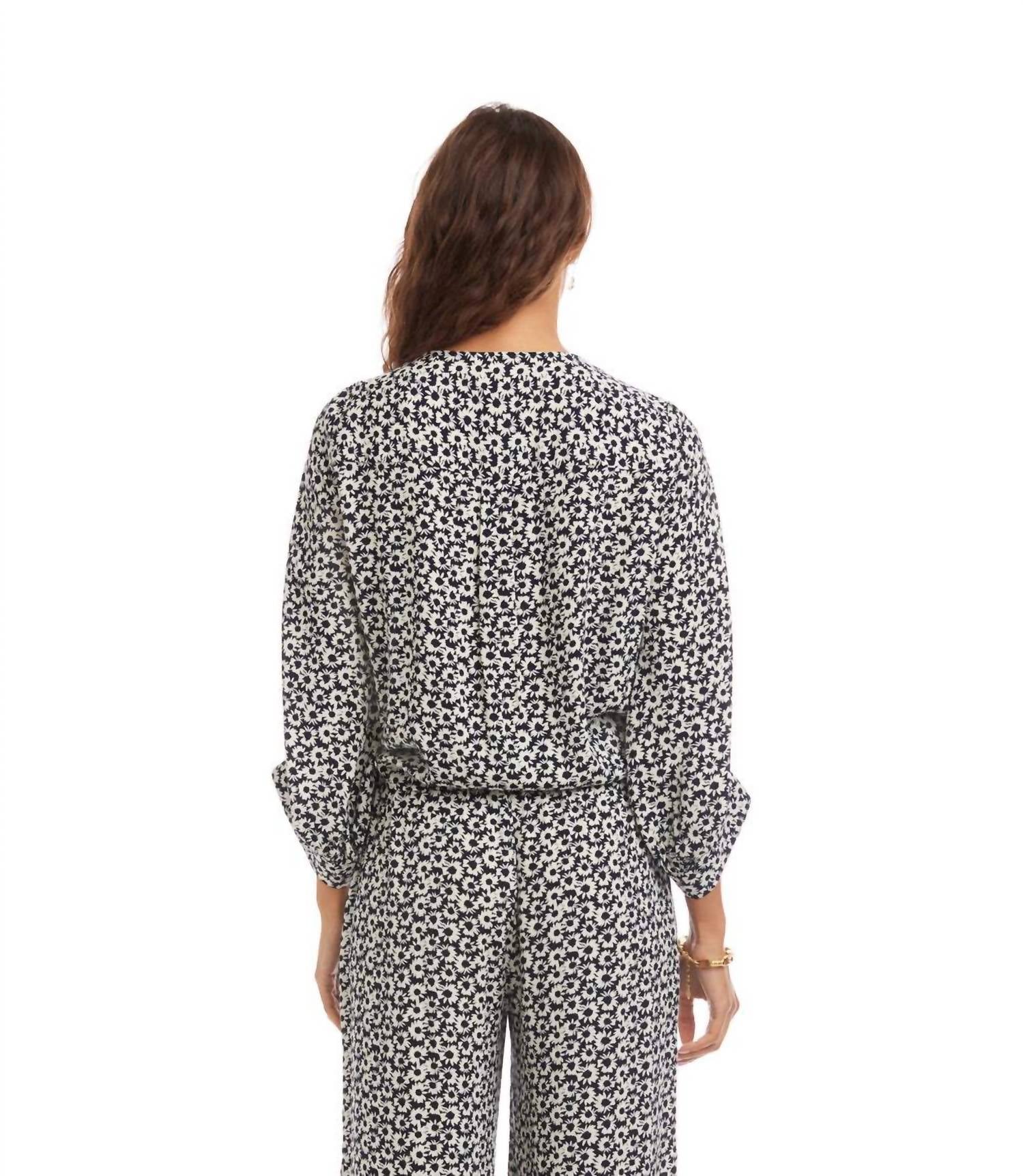 Karen Kane - Blouson Sleeve Tie-Front Top