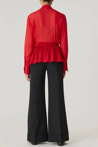 Rebecca Taylor - Covered Button Tie Blouse