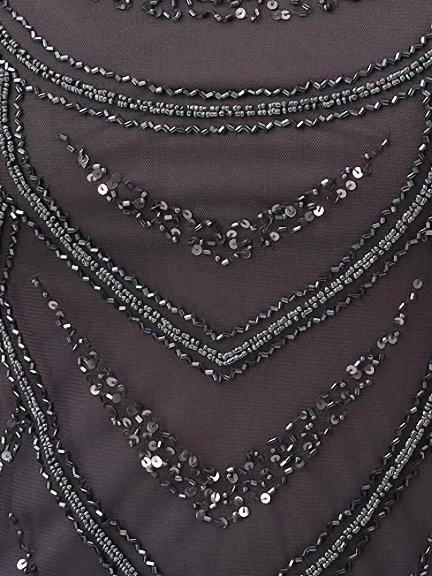 Adrianna Papell - Cap Sleeve Boat Neck Beaded Dress