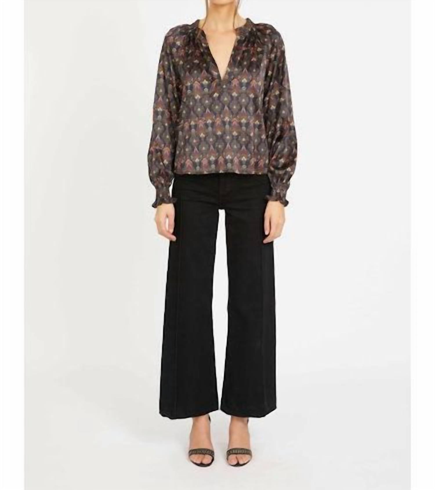 Caballero - Vickie Long Sleeve V-neck Top