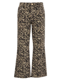 KUT FROM THE KLOTH Women's Kelsey Denim Kick Flare Jeans in leopard print - women's jeans