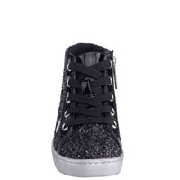 Nina Women's Cass High Top Sneakers in multi glitter - women's sneaker - detail view