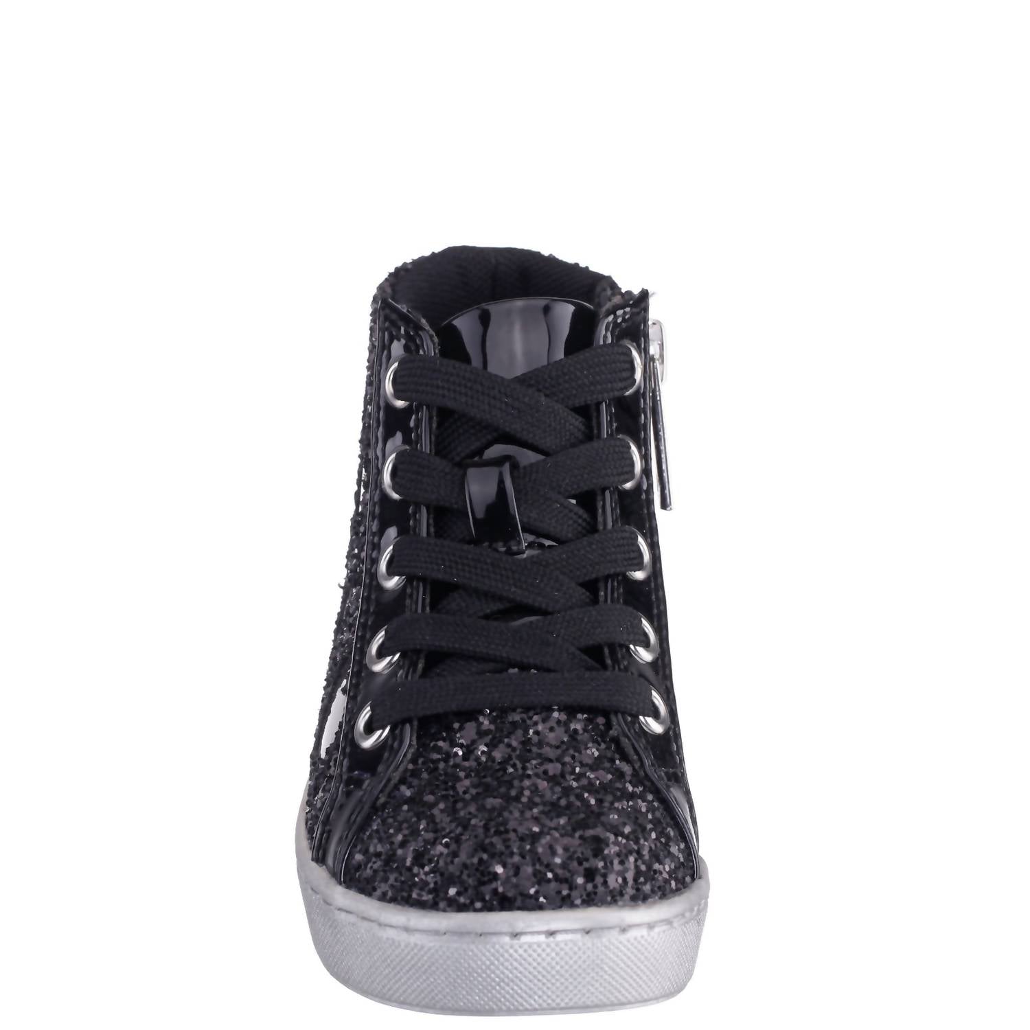 Nina Women's Cass High Top Sneakers in multi glitter - women's sneaker - detail view