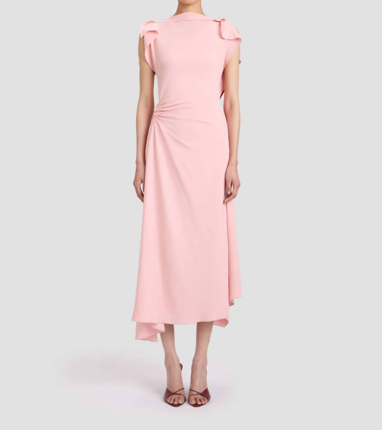 Victoria Beckham - Drape Sleeve Midi Dress