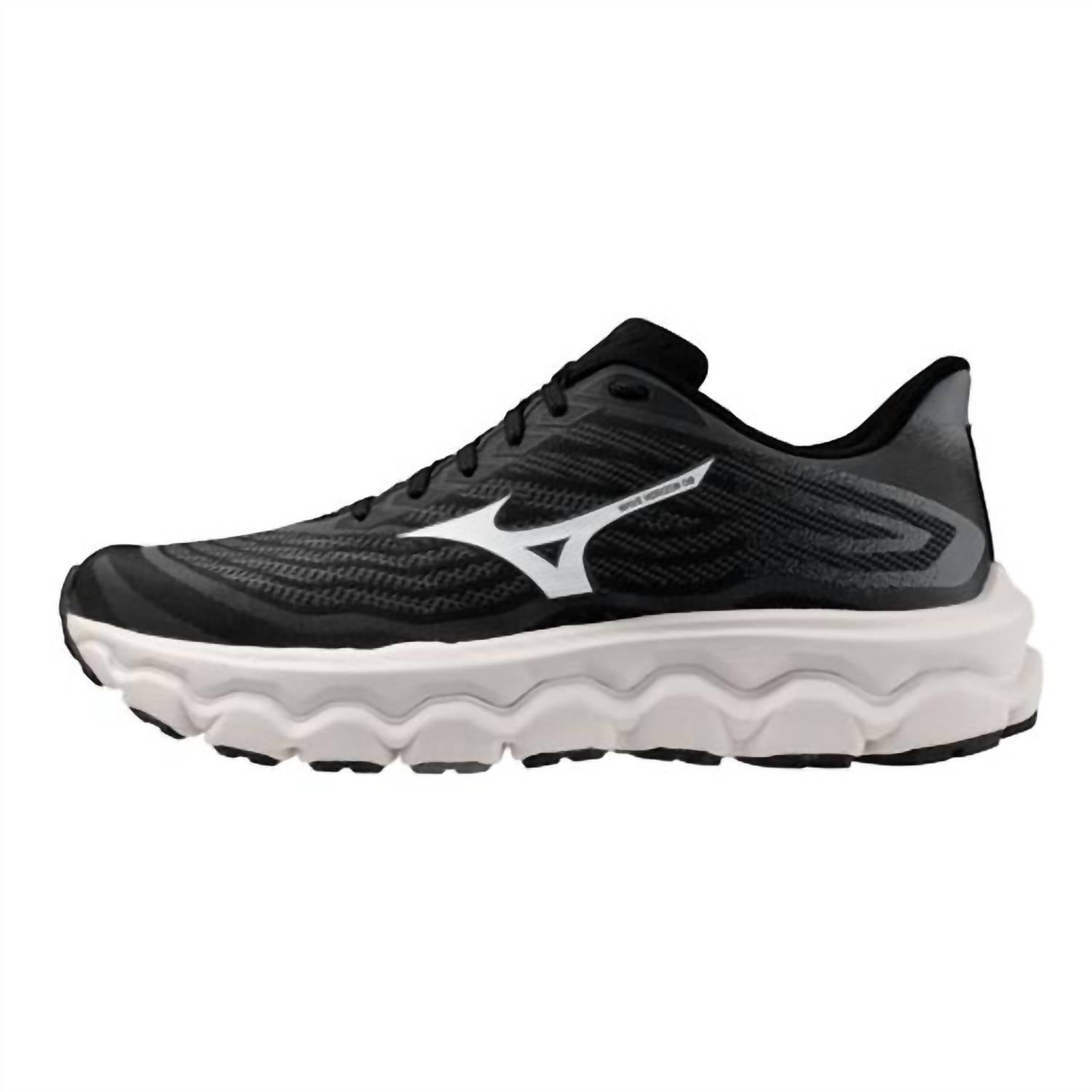 MIZUNO Men's Wave Horizon 8 Running Shoes in black white 1 - men's sneaker