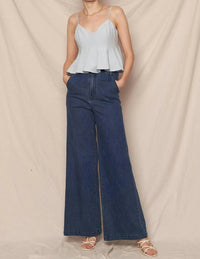 En Creme - Spaghetti Strap Godet Top