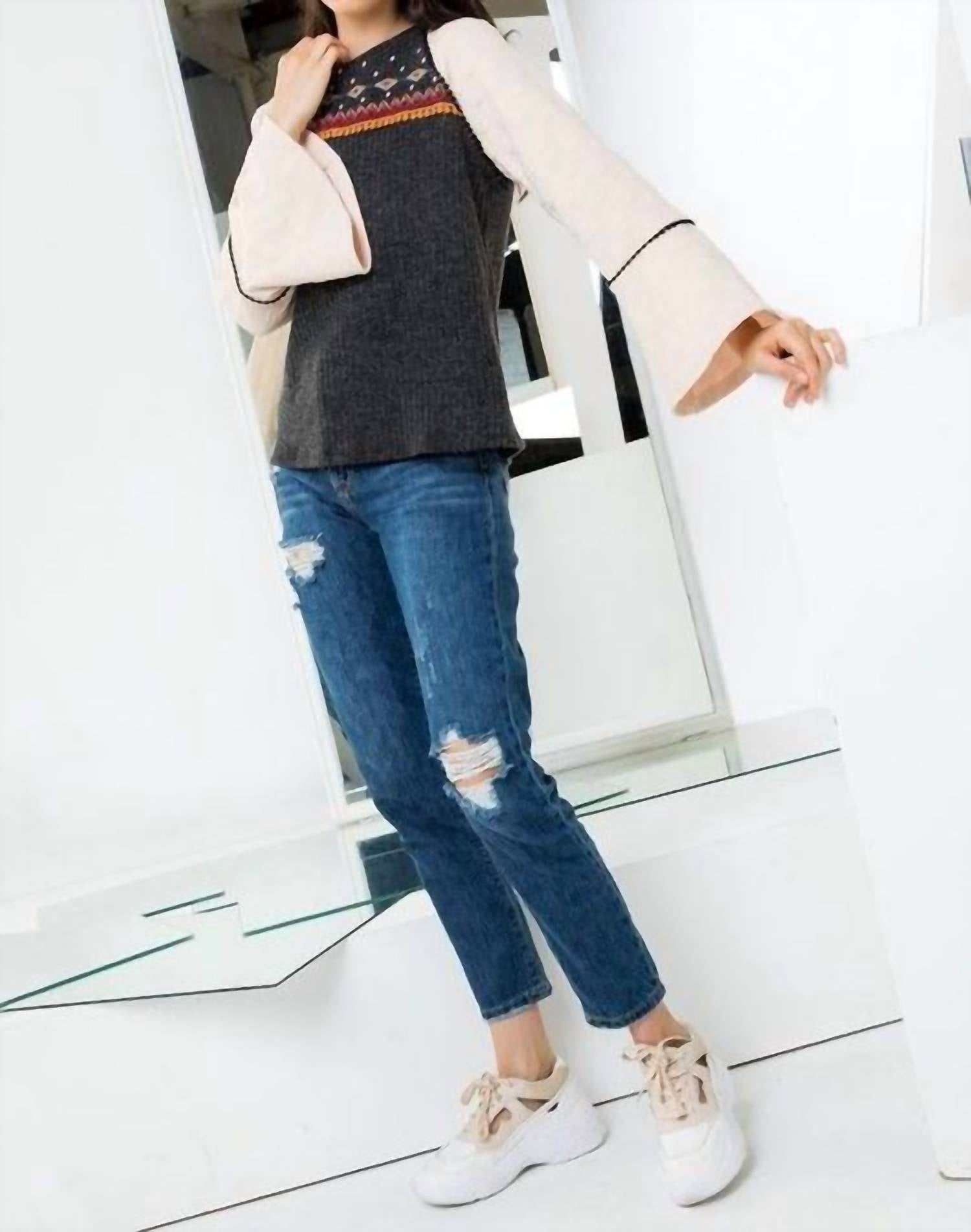 Thml - Fight Or Flight Embroidered Top