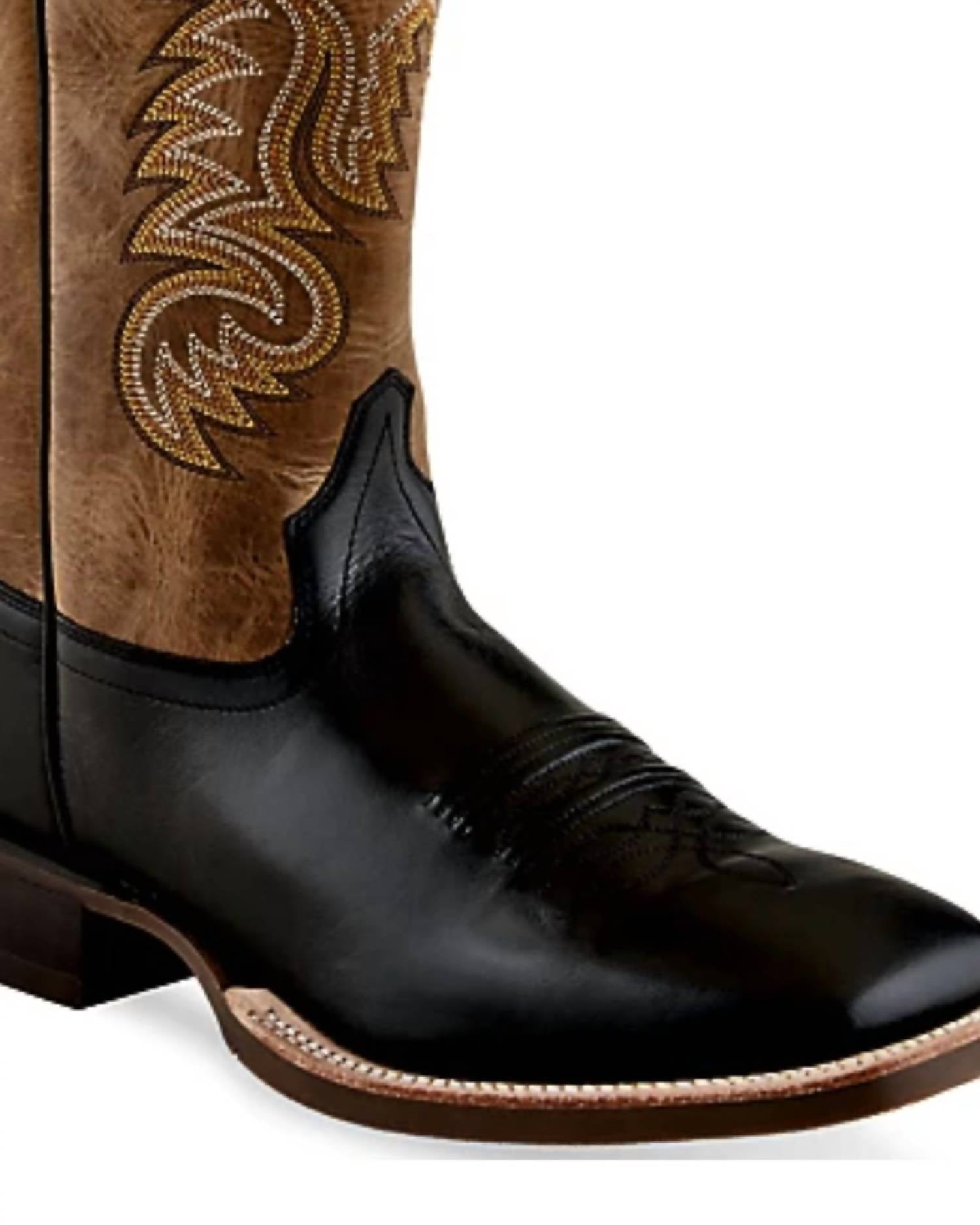 Old West Men's Western Boots in brown black - men's boots - alternate view