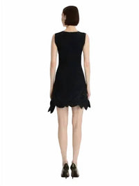 Oscar De La Renta - Ficus Leaf Embroidered Dress