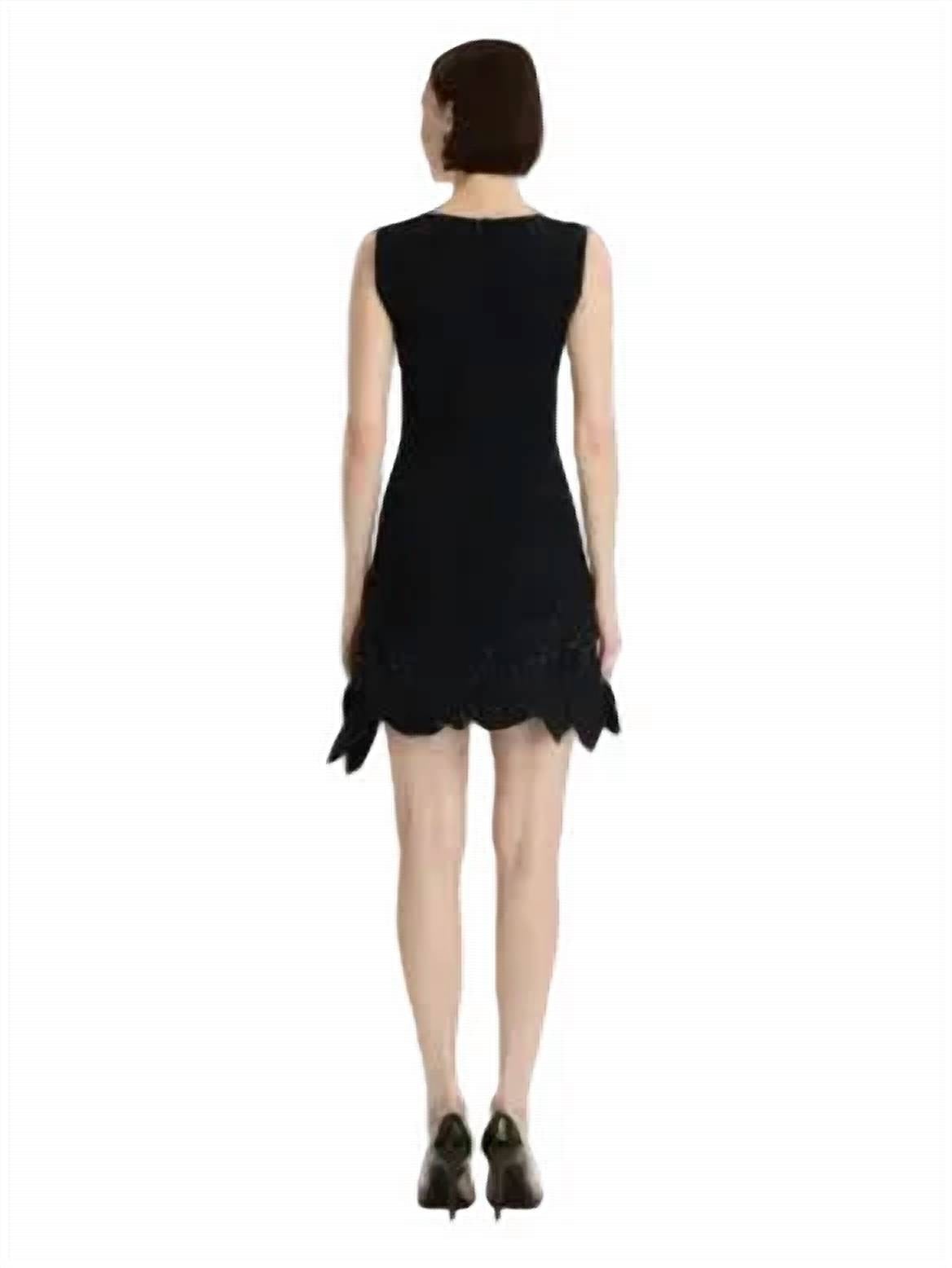 Oscar De La Renta - Ficus Leaf Embroidered Dress