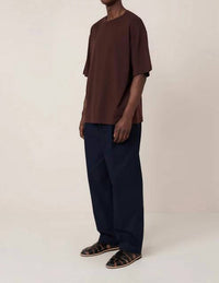 Kowtow Box Tee in mahogany - men's t-shirt - alternate view