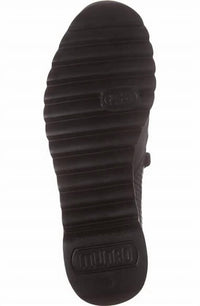 Munro Women's Kit Side Zipper Loafer in black leather viper - women's flats - view 5