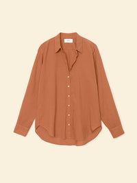 XIRENA Beau Long Sleeve Shirt in ginger - women's shirt - alternate view