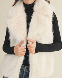 Mustard Seed - Curly Textured Faux Fur Vest