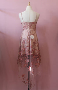 Twosisters The Label Women's Saskia High Low Dress in pink - women's dress - detail view