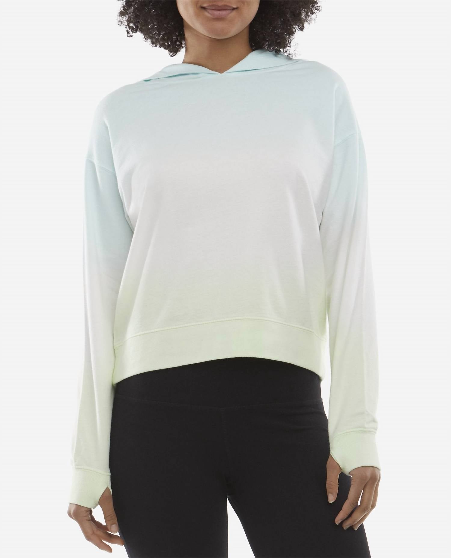 Danskin - Boyfriend Dip-dye Long Sleeve Hoodie