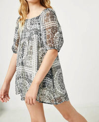 Hayden La - Girl's Paisley Babydoll Mini Dress