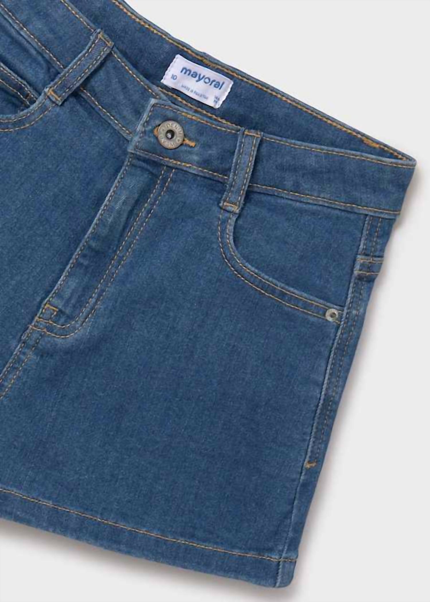 Mayoral - Girl's Basic Stretch Denim Shorts
