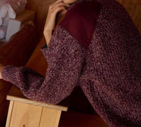 Nation LTD Pepper Patched Sweater in heather port - women's sweater - view 6