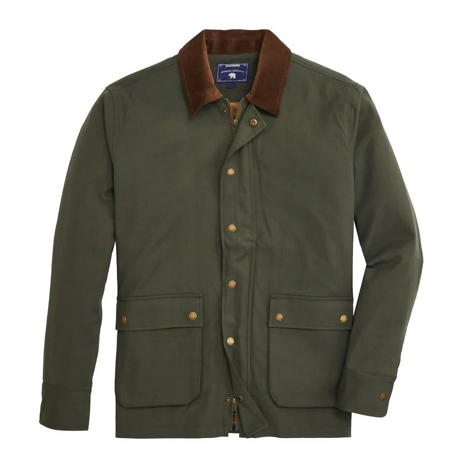 ONWARD RESERVE Men's Red Hills Stretch Canvas Coat in olive - men's jacket