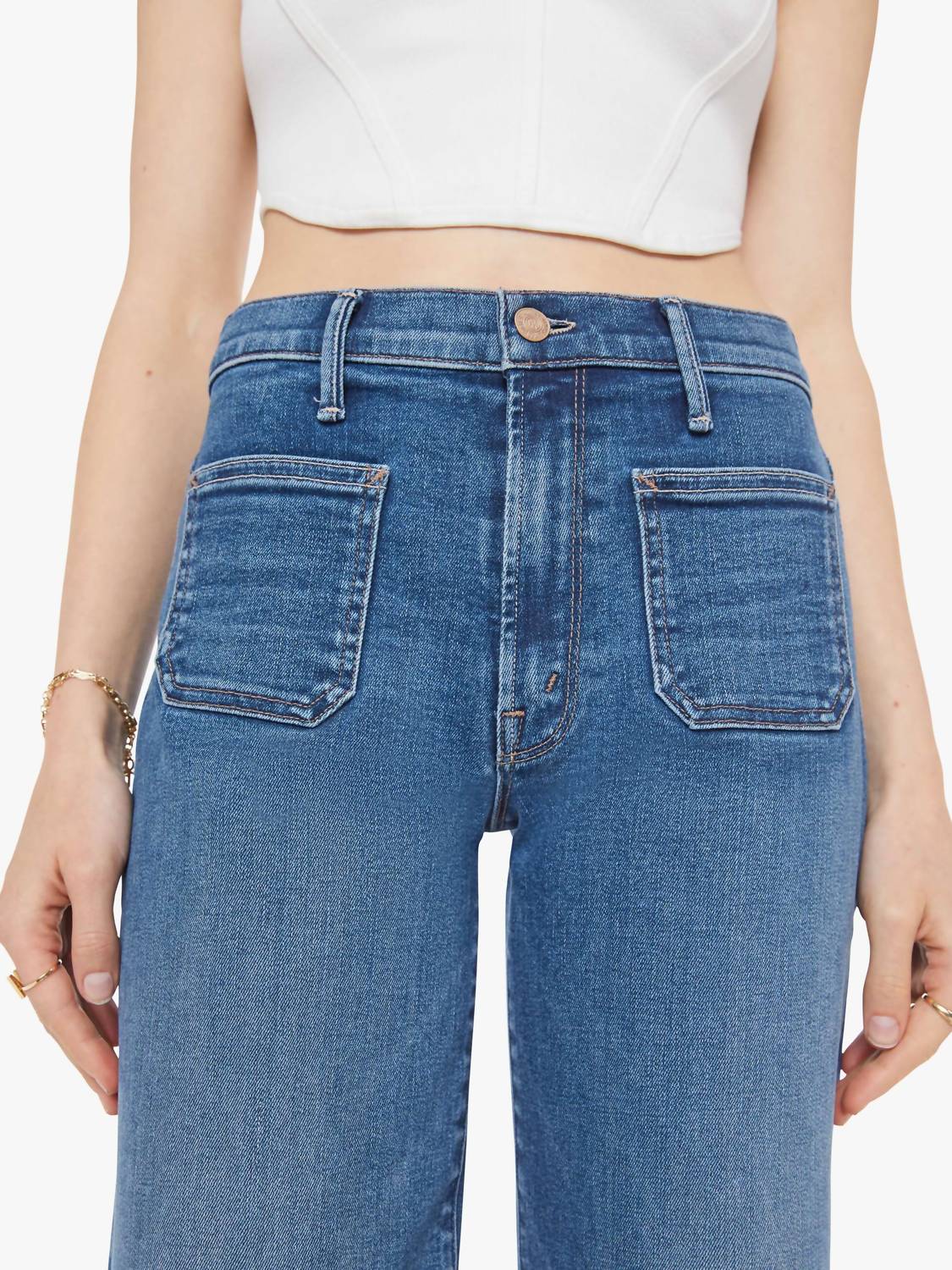 Mother - Patch Pocket Mid Rise Maven Ankle Jeans