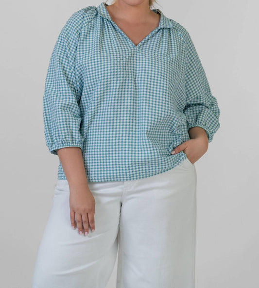 Finley - Floaty Blouson-sleeve Seersucker Top