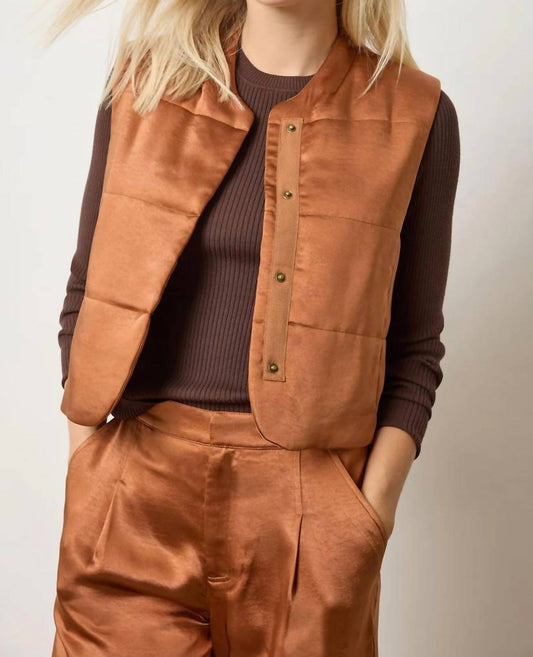 Lilla P - Quilted Satin Vest