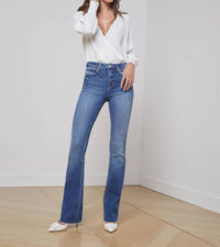 L'Agence - Ruth High Rise Straight Leg Jeans