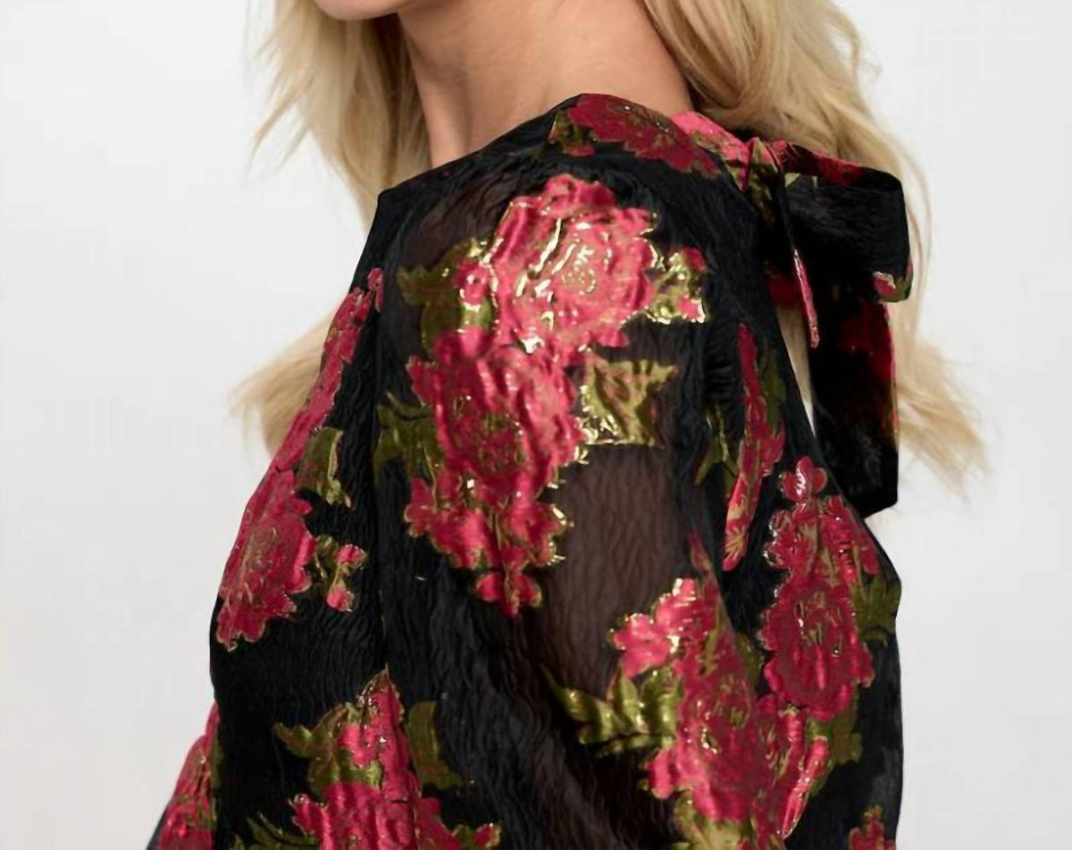 Meet Me In Santorini - Scarlet Blossom Blouse