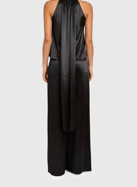 Amanda Uprichard Fontana Sleeveless Top in black - women's blouse - alternate view