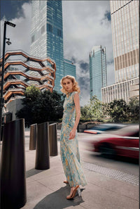 La Fuori - Net Gathered Maxi Dress